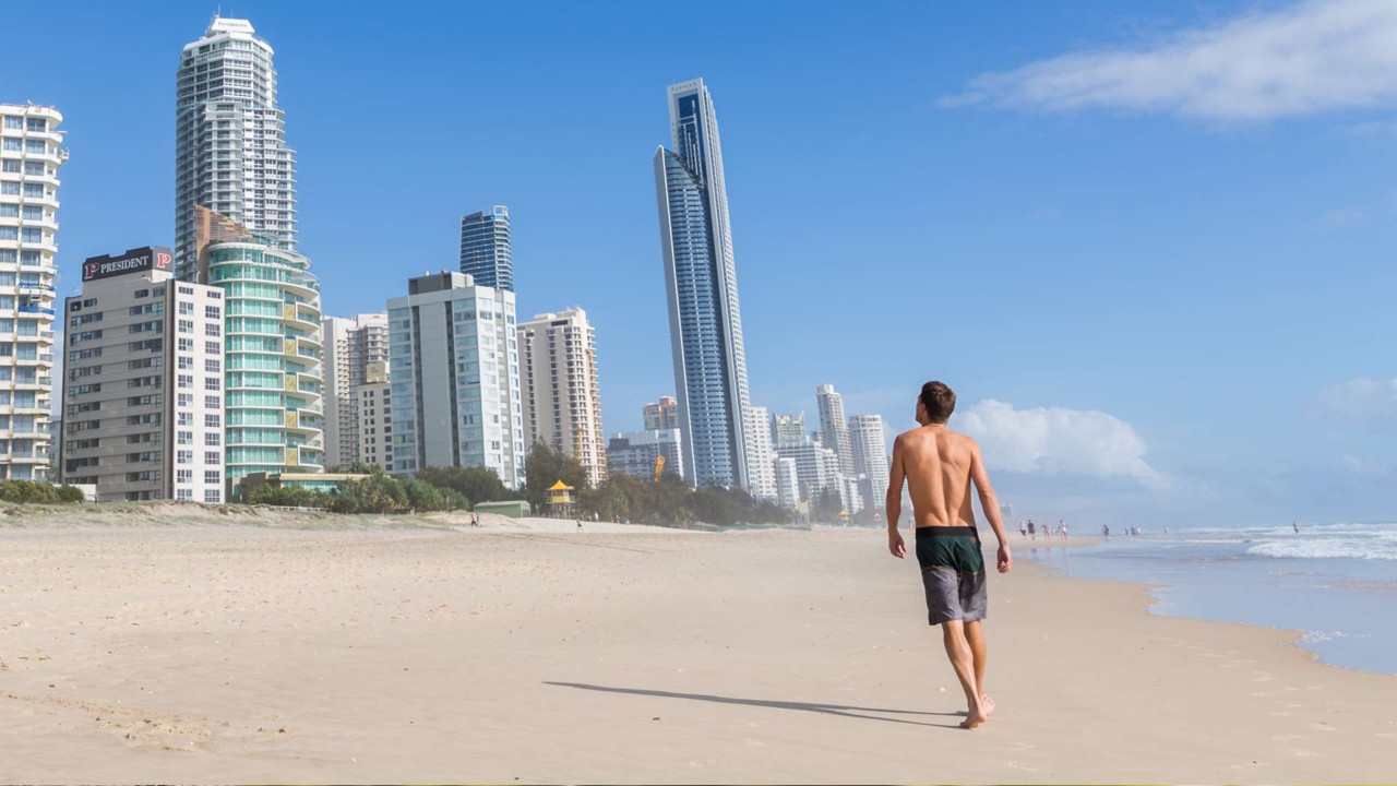 may-in-surfers-paradise Surfers Paradise in May with warm water and clear autumn skies on the Gold Coast